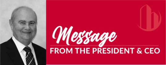 message from the president and ceo Larry Holmes