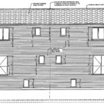 site plan drawing showing view of back of duplex home for rent in Watford