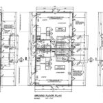 Floor plan of both units showing main floor, upper flooor, and unfinished basement